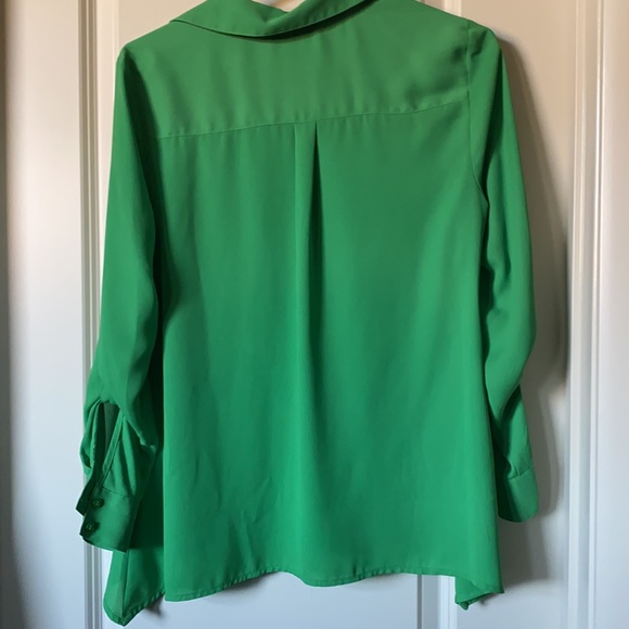 Green style and co crepe pullover blouse size S - Picture 4 of 4